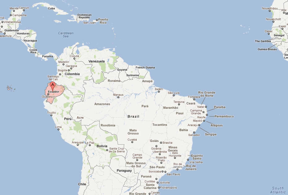 karte von ecuador sud amerika